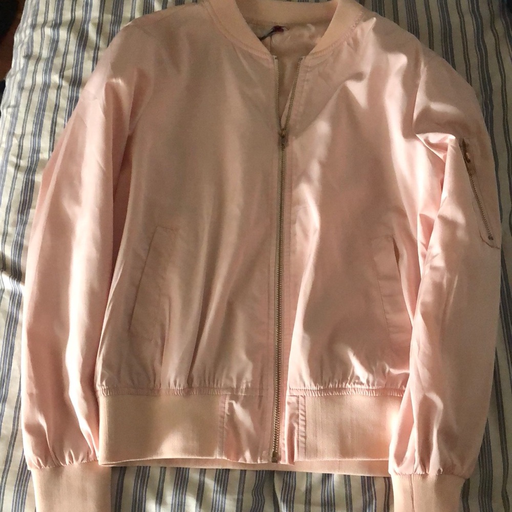 Pink bomber jacket